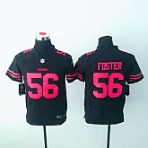 Youth Nike 49ers 56 Reuben Foster Black Team Color Game Stitched Jersey